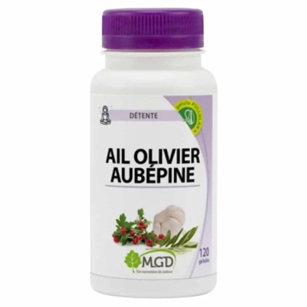 MGD Nature Detente Ail, Oilivier et Aubepine 120 Gelules