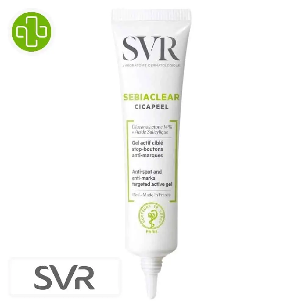 SVR Sebiaclear Cicapeel Gel Actif Cible Stop-Boutons Anti-Marques 15ml